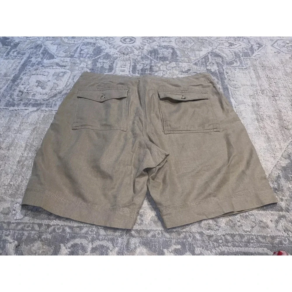 Banana‎ Republic Shorts Mens Sz 36 Beige Chino Linen Blend Short Casual